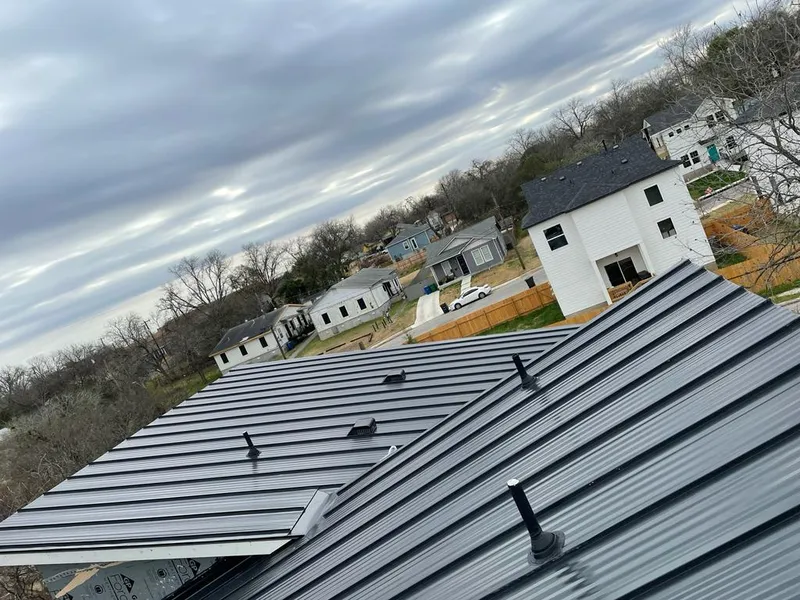 Standing seam metal roof panels with vents for Skylight Repair in Hasbrouck Heights